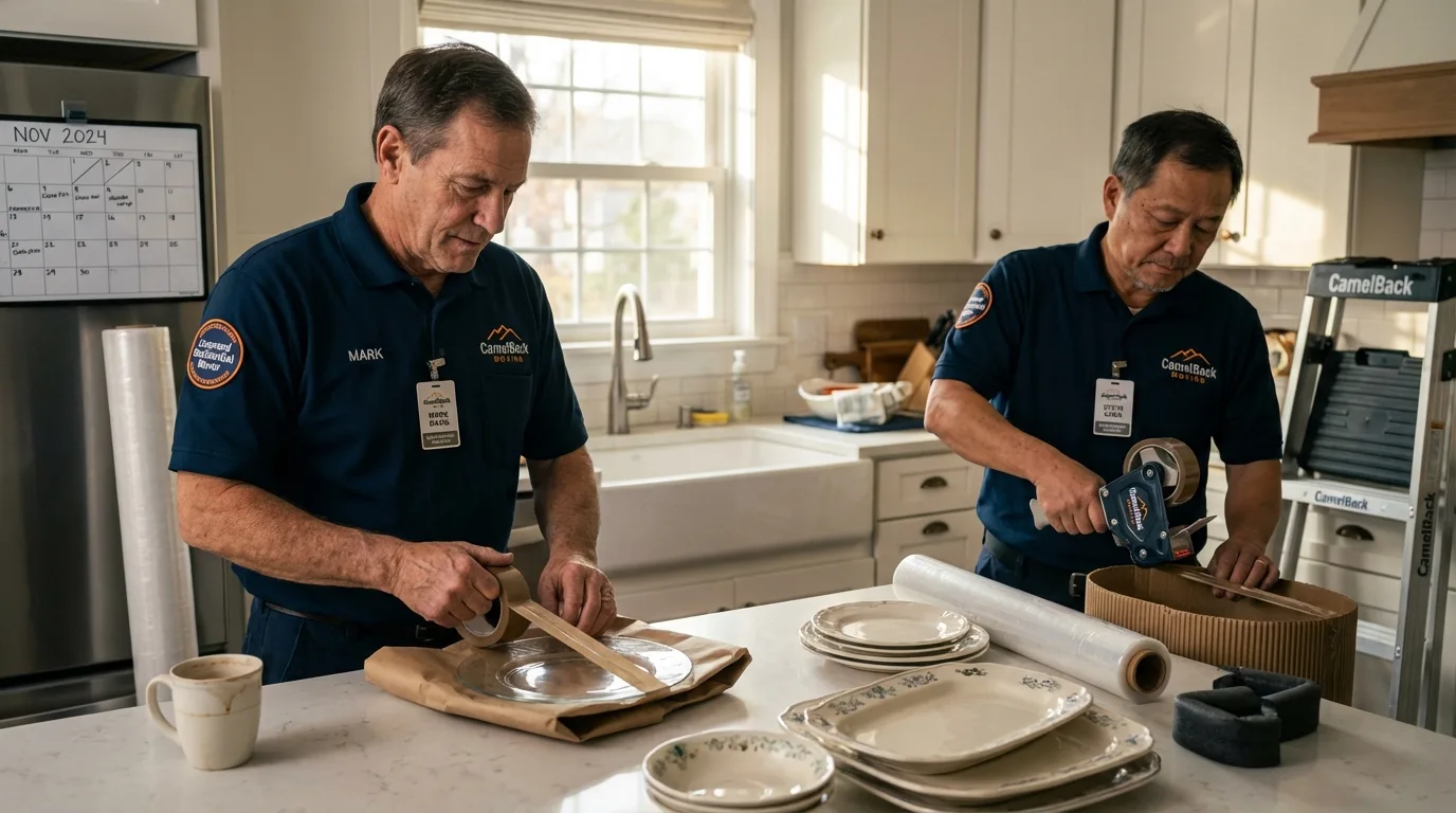 Professional crew packing kitchen dishware in Jacksonville, AL